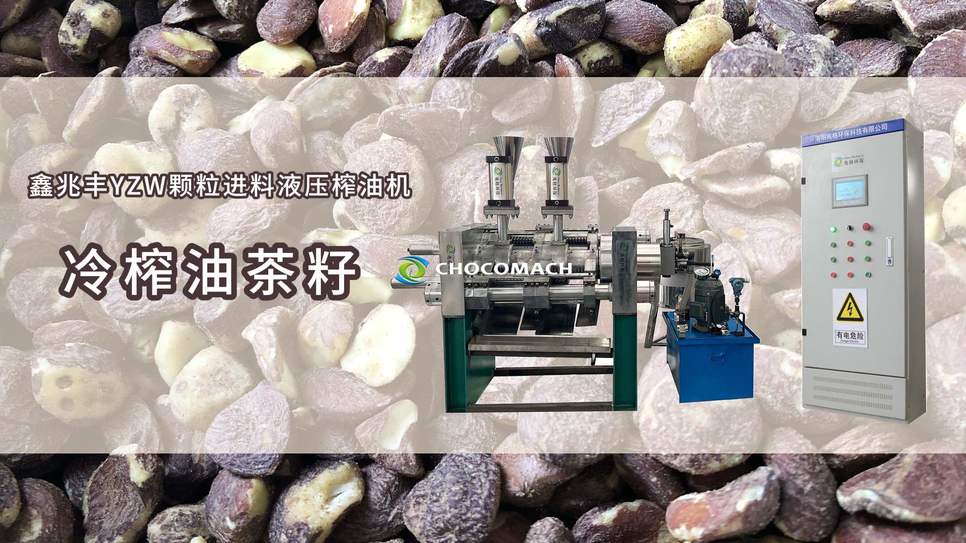 祝賀鑫兆豐全自動(dòng)液壓榨油機(jī)YZW處理茶籽顆粒測(cè)試成功