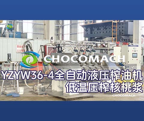 賀：洛陽兆格環(huán)保新一代全自動(dòng)快速低脂液壓榨油機(jī)壓榨核桃漿調(diào)試成功