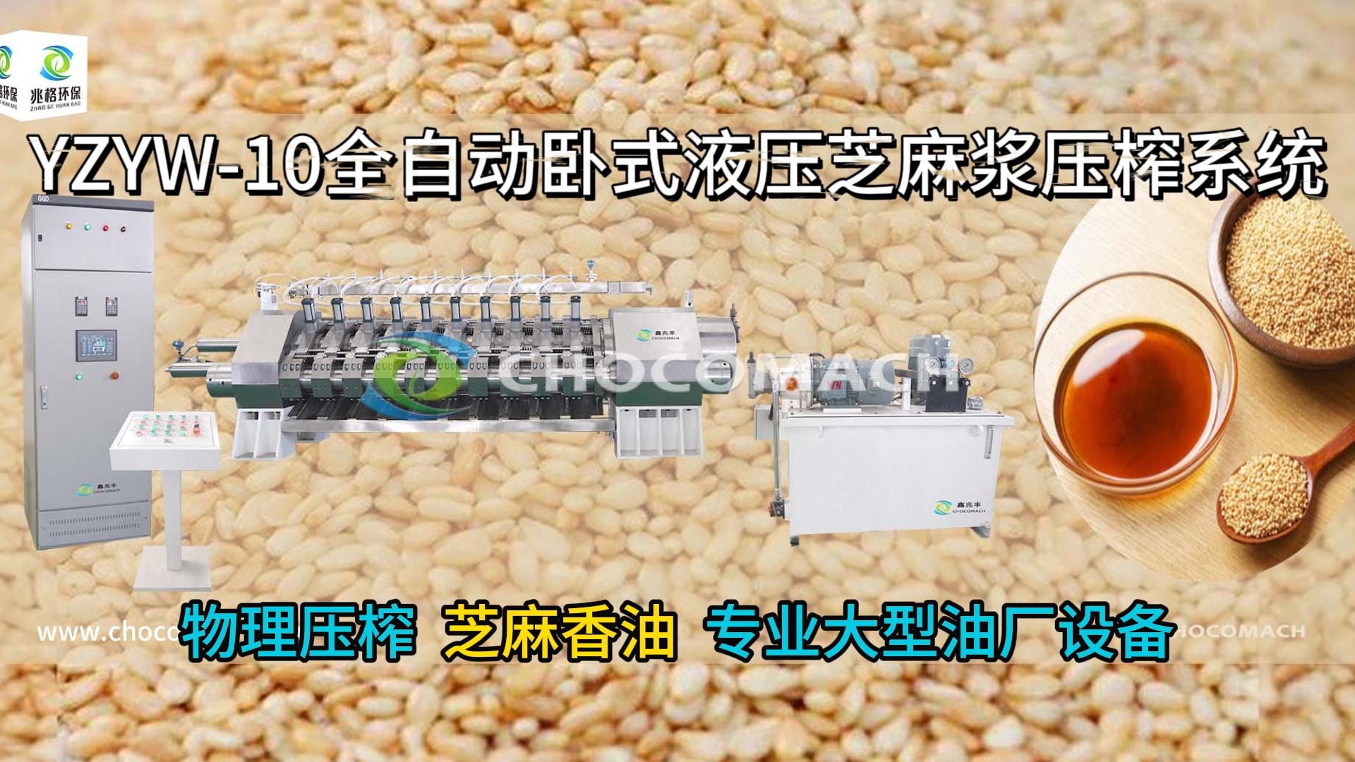 兆格環(huán)保YZYW10缸芝麻榨油機(jī)投料壓榨香油